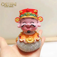 Tết Couture - Tượng Thần Tài Diamond Bling Bling Nguyên Bảo - Phúc Lộc-CẬU HAI HOME DECOR