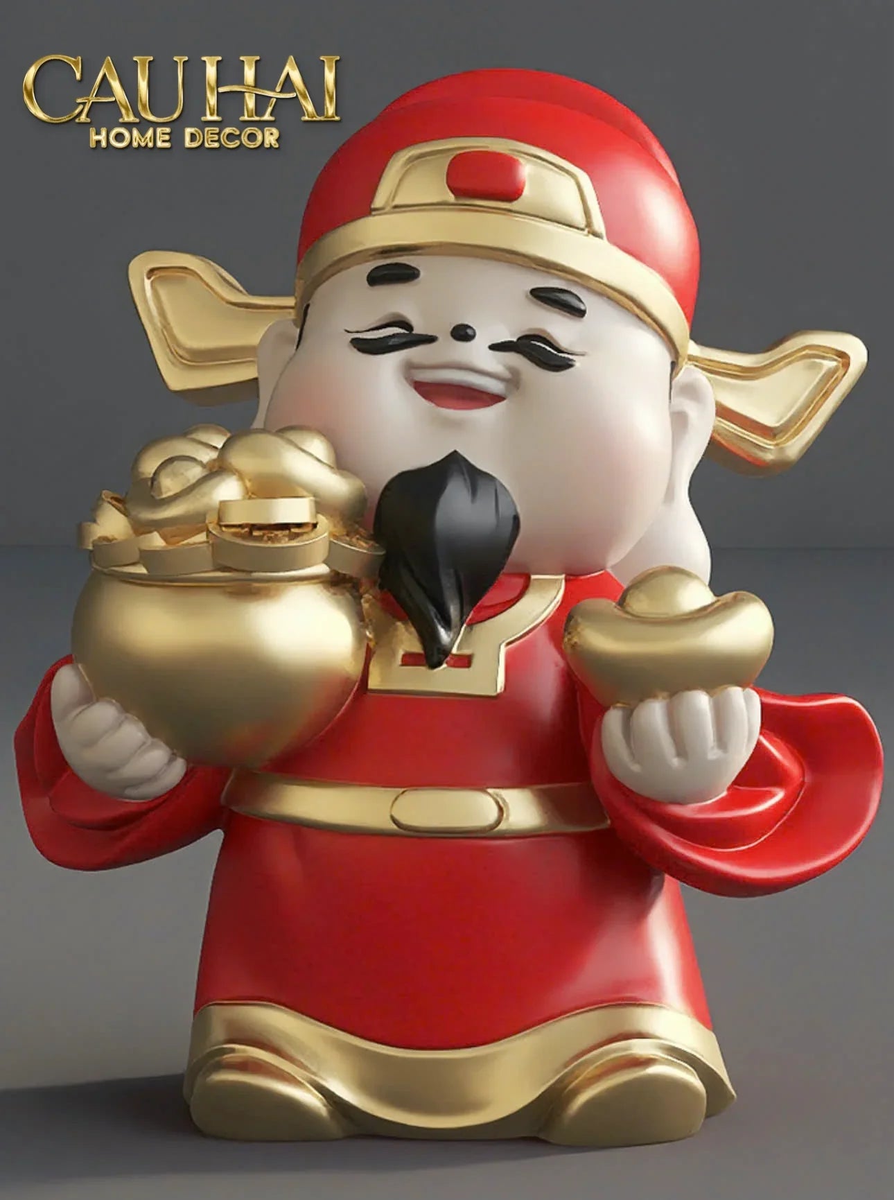 Tết Couture - Tượng Thần Tài Kim Tinh Tụ Bảo-CẬU HAI HOME DECOR