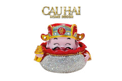 Tết Couture - Tượng Thần Tài Prosperity Embrace Car Bobblehead Figurine-CẬU HAI HOME DECOR