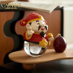 Tết Couture - Tượng Thần Tài Quả Cầu Pha Lê Cristalleries Bonheur · Deity of Fortune-CẬU HAI HOME DECOR