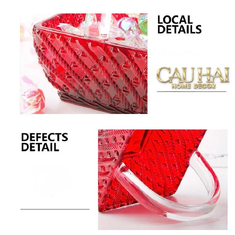 TGiỏ Kẹo Thuỷ Tinh Jelly Ruby Candy Basket-CẬU HAI HOME DECOR
