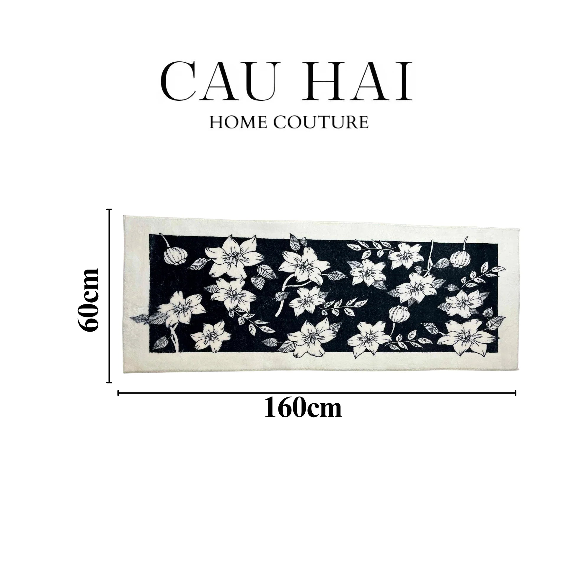 THẢM BED DỆT KIM 60X160 NOCTURNE FLORALE - CẬU HAI HOME DECOR