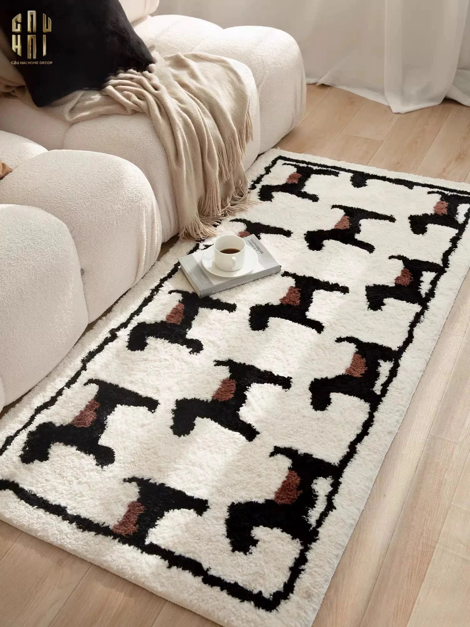 THẢM BED DỆT KIM 80X160 - NOBLE CANICHE - BED CARPET - CẬU HAI HOME DECOR