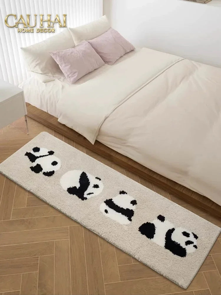 Thảm Bed Dệt Kim 80X160 - Panda Parade-CẬU HAI HOME DECOR