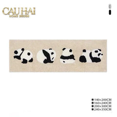 Thảm Bed Dệt Kim 80X160 - Panda Parade-CẬU HAI HOME DECOR