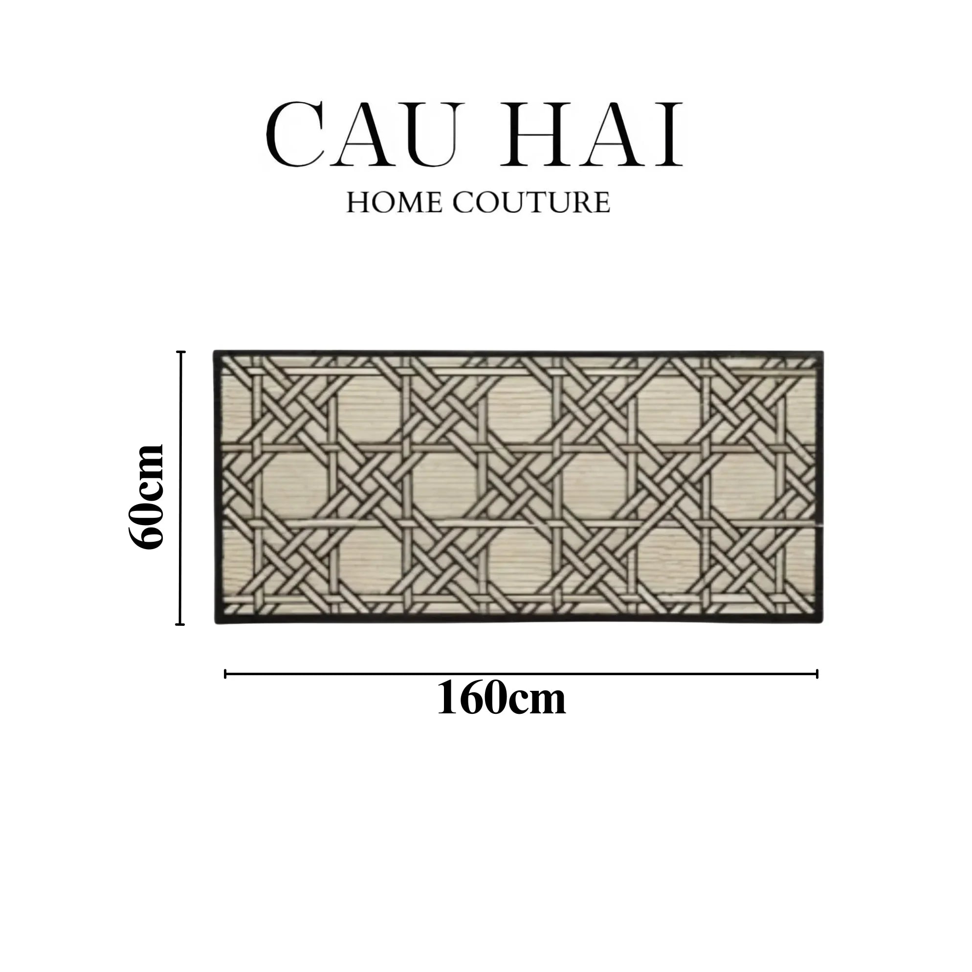 THẢM BED LEN 60x160 CANNAGE D.O IVORY - CẬU HAI HOME DECOR