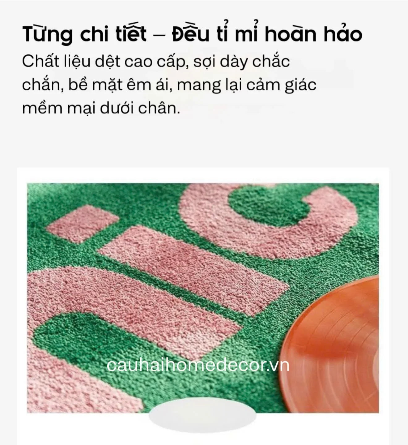 THẢM BED SỢI DỆT 50X160 - NICE & NICE - CẬU HAI HOME DECOR