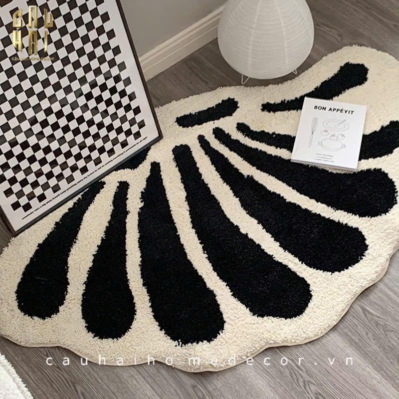 THẢM BED SỢI DỆT SHELL BLOOM 70x110CM - CẬU HAI HOME DECOR