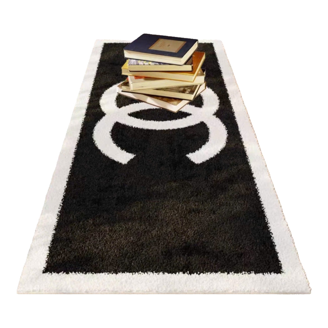 Thảm Bed Sợi Dệt 80X200 - Noire Iconique Coco Spéciale Édition-THẢM TRÒN - THẢM BED-Đối tác tại Trung Quốc theo từng đơn đặt hàng-CẬU HAI HOME DECOR