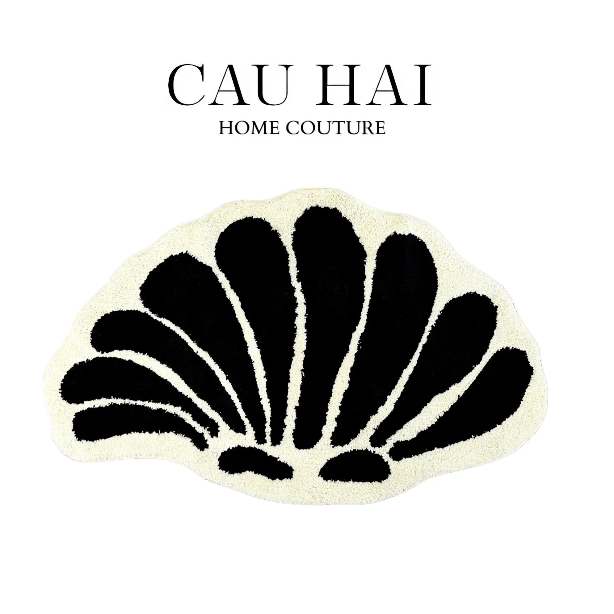 Thảm Bed Sợi Dệt Shell Bloom 70X110Cm - CẬU HAI HOME DECOR