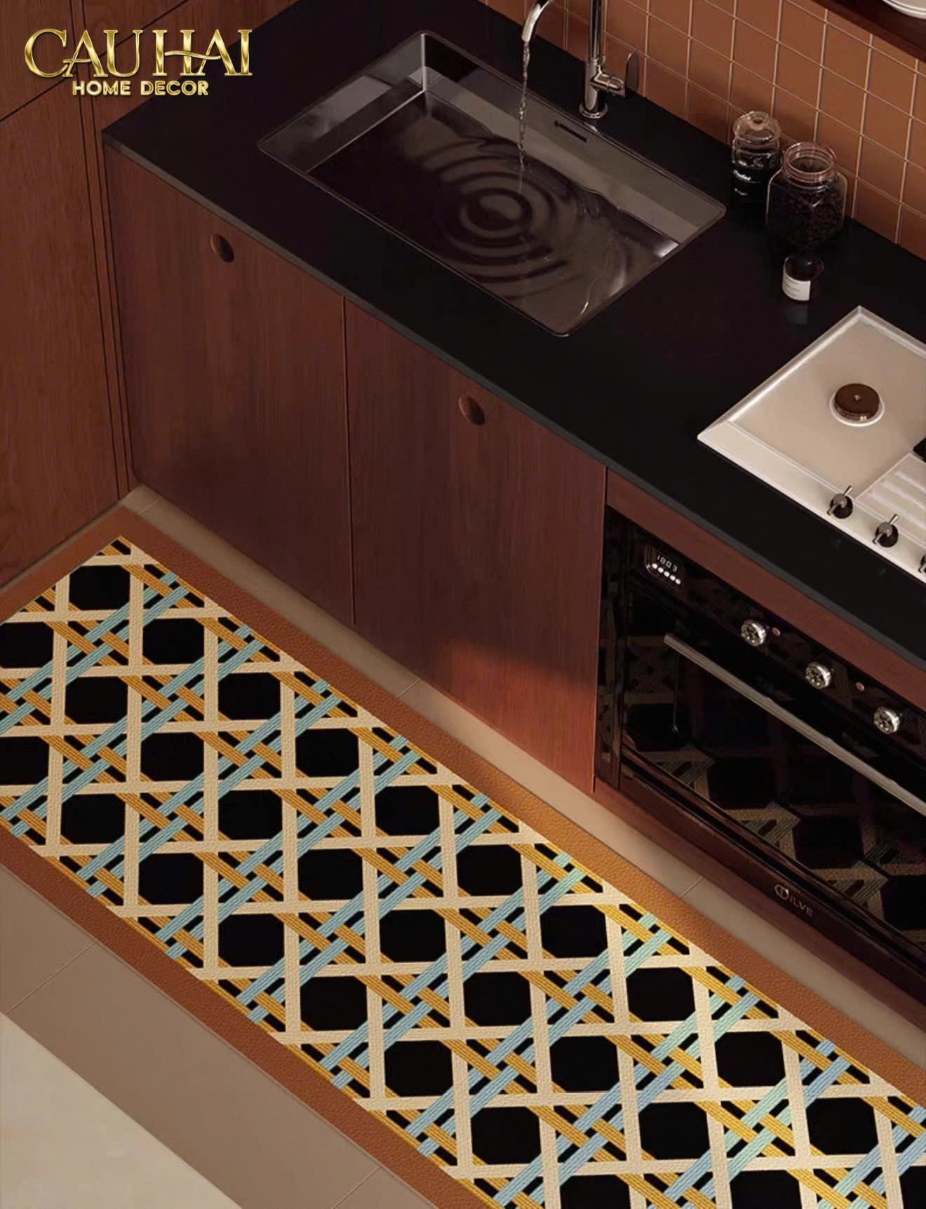 THẢM BẾP DA 45X150 - AMBER CANNAGE - CẬU HAI HOME DECOR