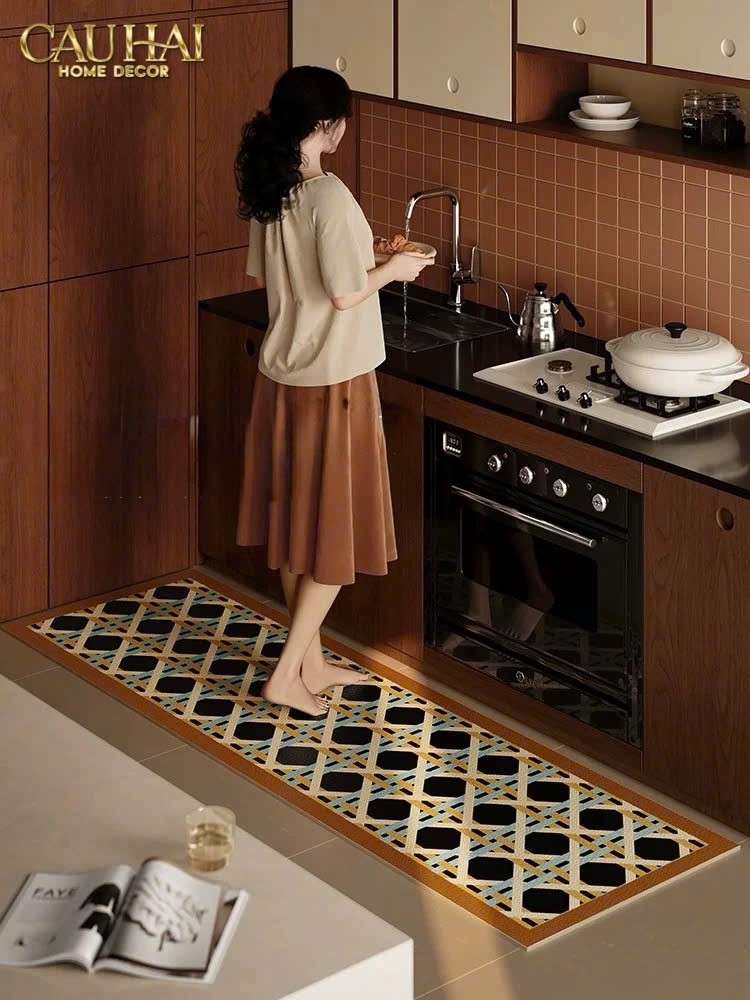 THẢM BẾP DA 45X150 - AMBER CANNAGE - CẬU HAI HOME DECOR