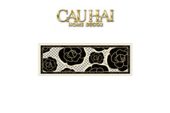 Thảm Bếp Da 45X150 Black Roses Spell In Bloom-CẬU HAI HOME DECOR