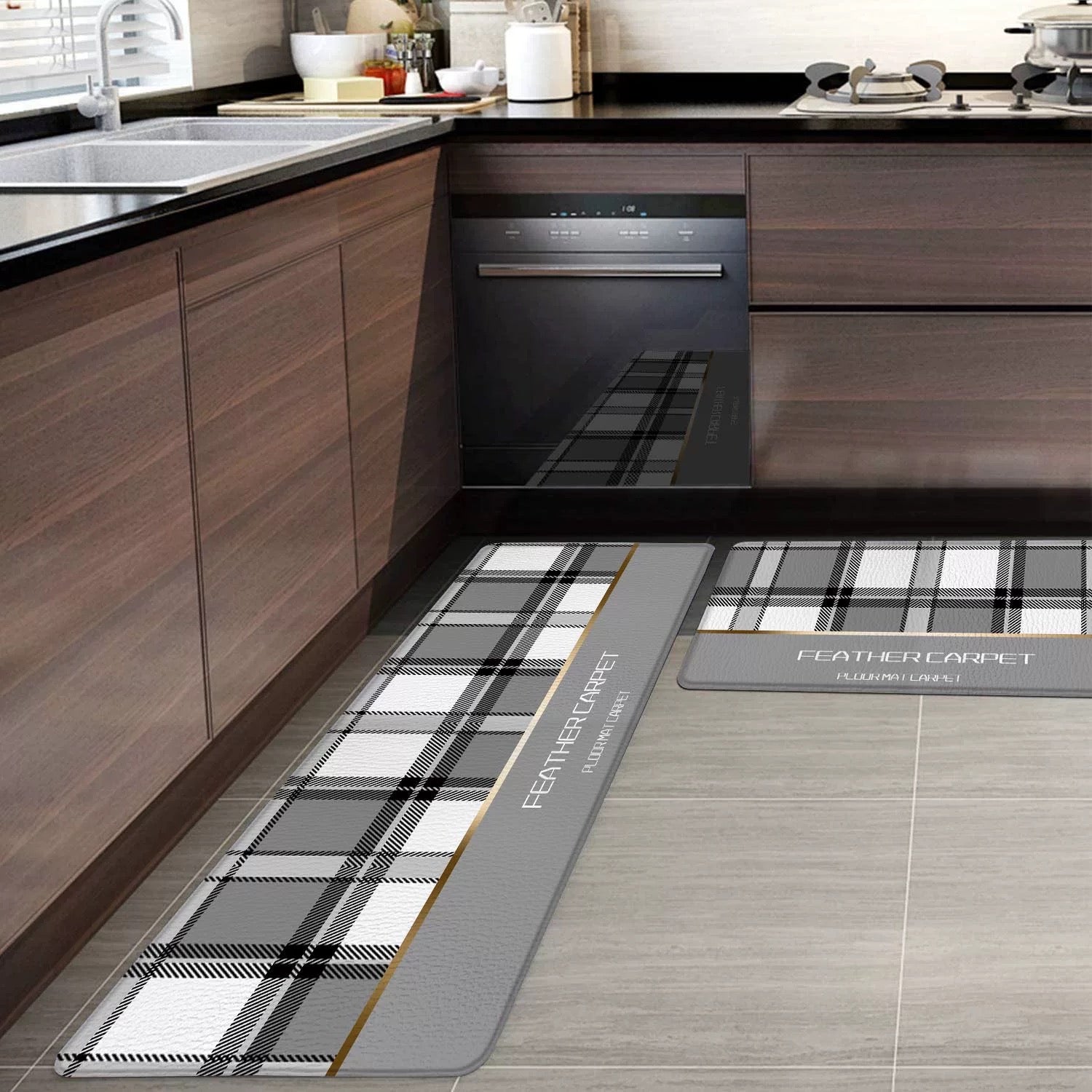 THẢM BẾP DA 45x150 - FEATHER CARPET - CẬU HAI HOME DECOR