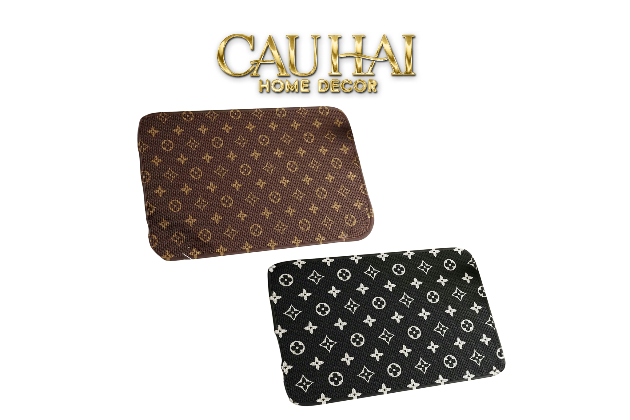 Thảm Bồn Tắm Sợi Chenille 60X90 - Signature Louis Monogram - CẬU HAI HOME DECOR