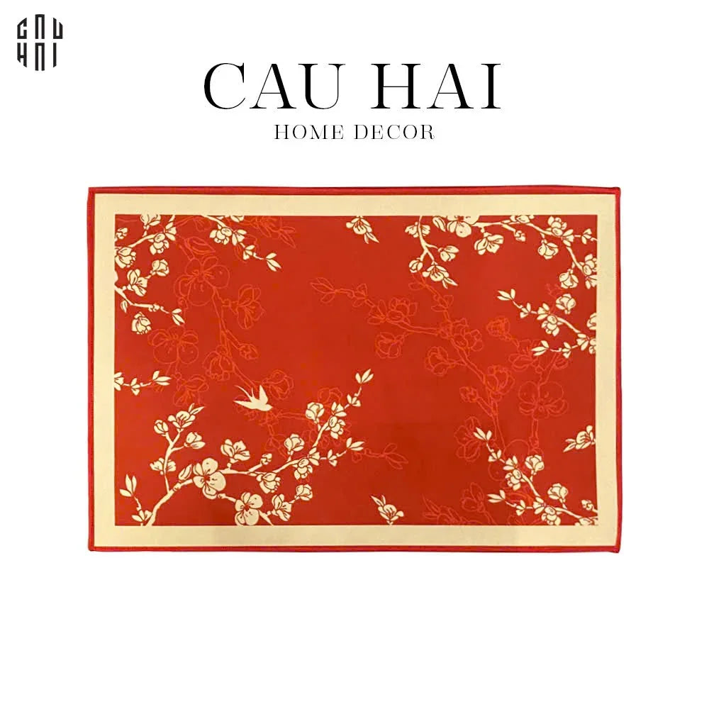 THẢM CHÂN NHUNG BỈ RED TINI BLOSSOM 60X90CM-CẬU HAI HOME DECOR