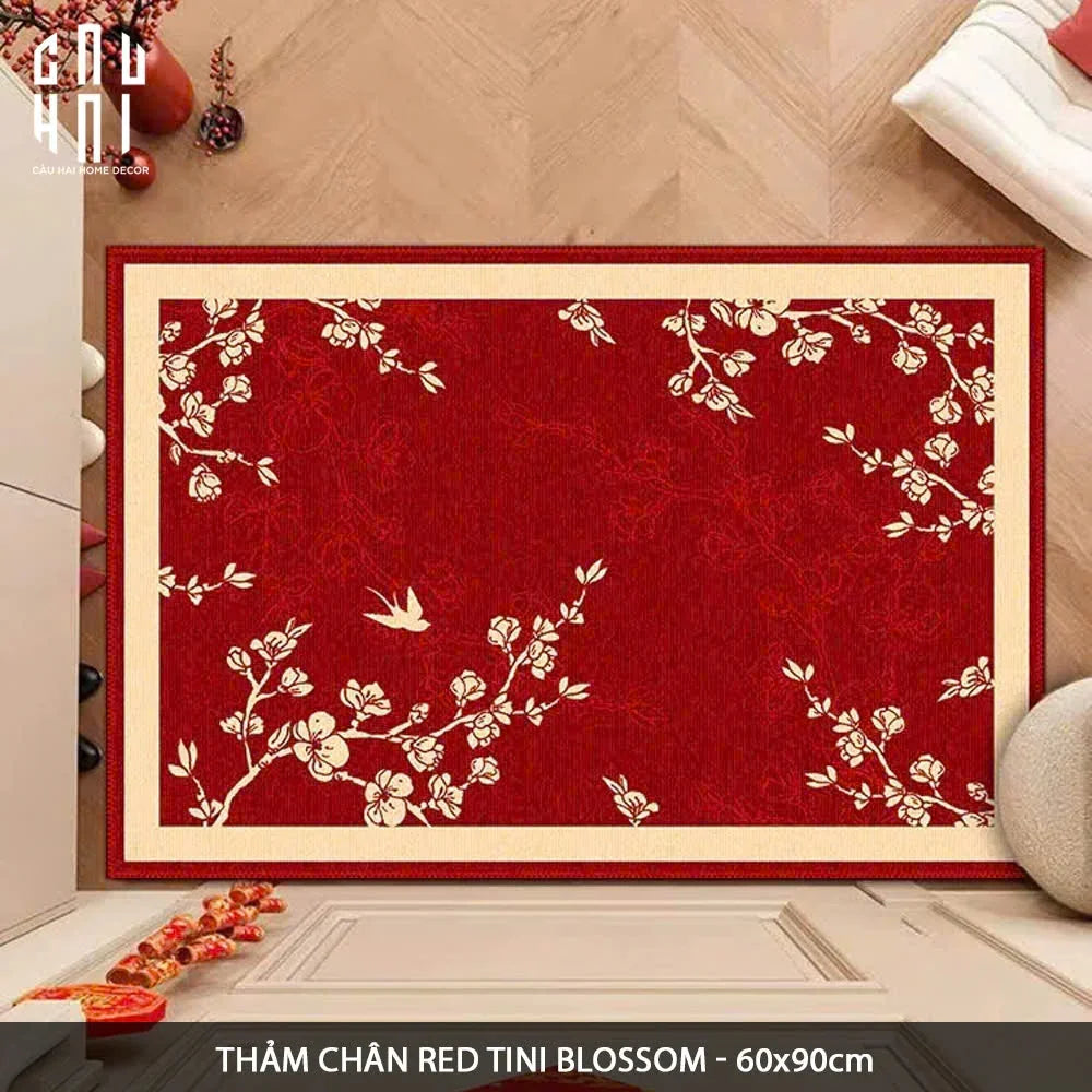 THẢM CHÂN NHUNG BỈ RED TINI BLOSSOM 60X90CM-CẬU HAI HOME DECOR