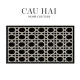 THẢM CỬA 100x120 CANNAGE D.O - NOIR - CẬU HAI HOME DECOR