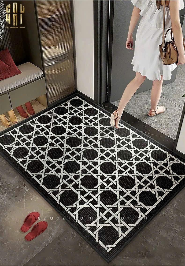 THẢM CỬA 100x120 CANNAGE D.O - NOIR - CẬU HAI HOME DECOR