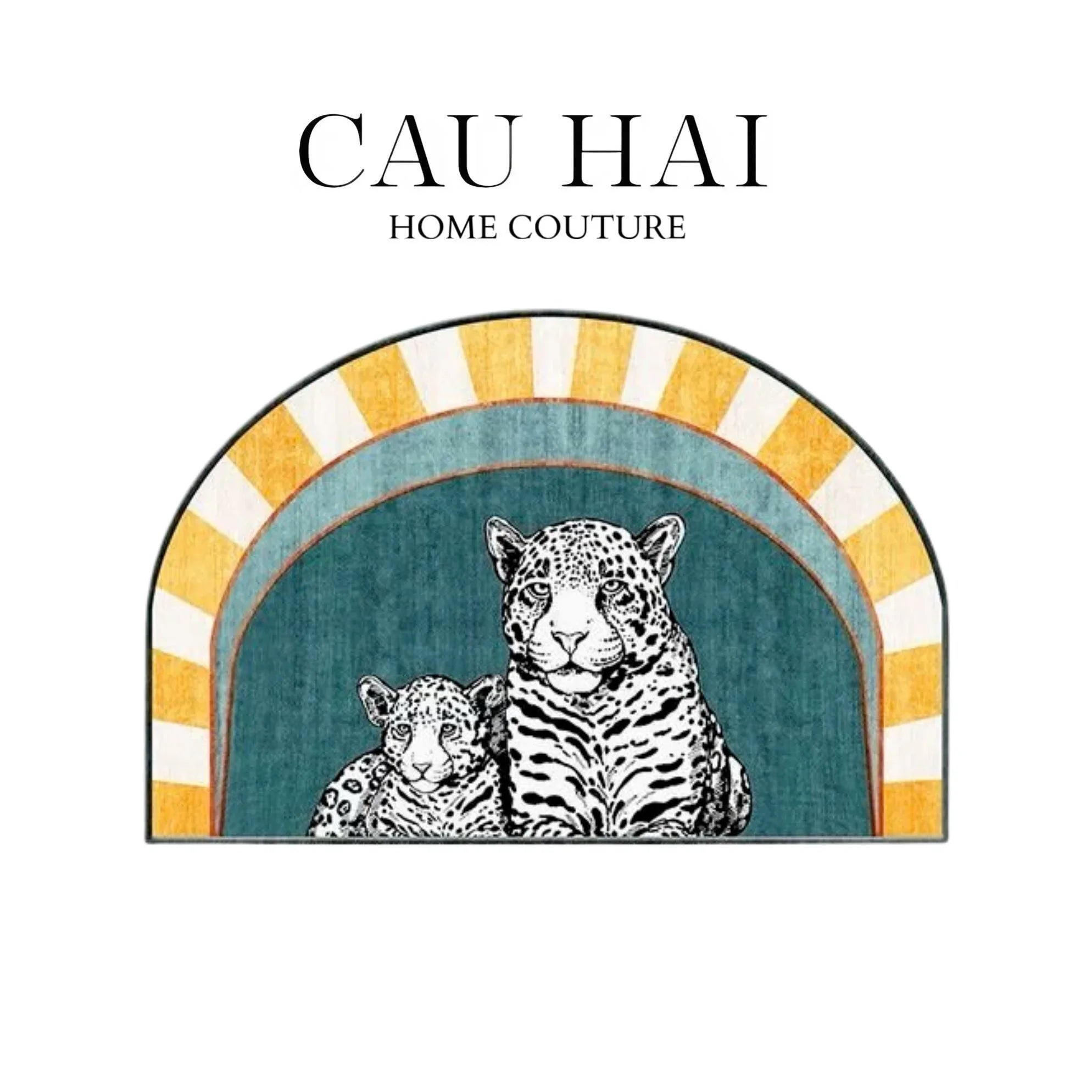 THẢM CỬA 80X120 - DEUX PANTHÈRES DE CIRQUE - CẬU HAI HOME DECOR