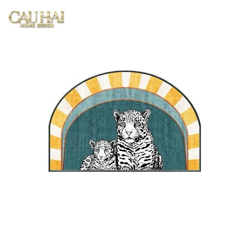 THẢM CỬA 80X120 - DEUX PANTHÈRES DE CIRQUE - CẬU HAI HOME DECOR