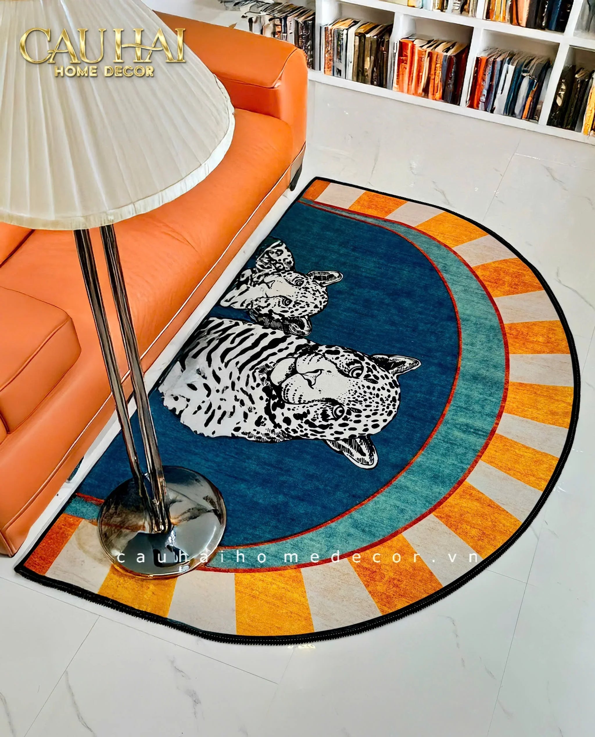 THẢM CỬA 80X120 - DEUX PANTHÈRES DE CIRQUE - CẬU HAI HOME DECOR