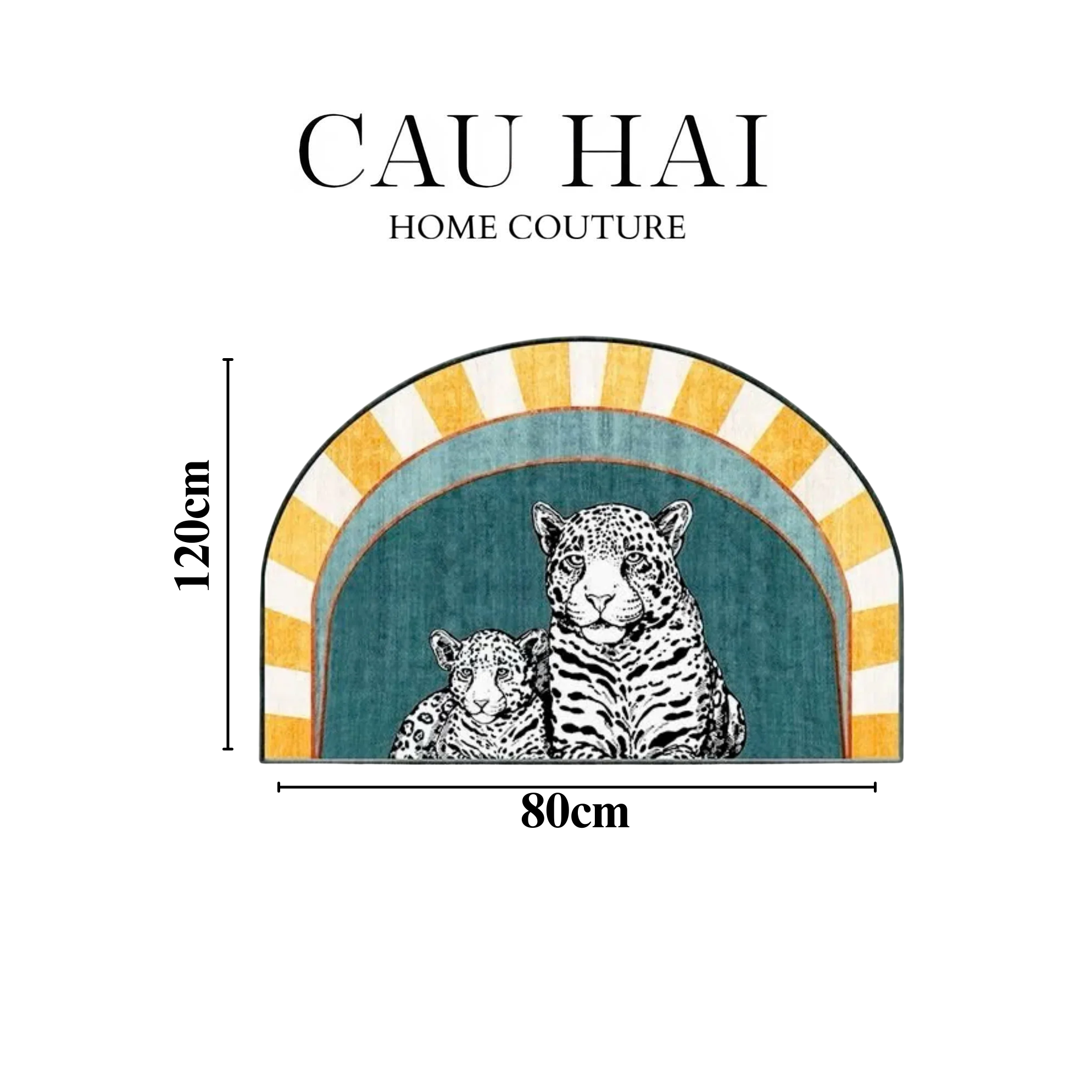THẢM CỬA 80X120 - DEUX PANTHÈRES DE CIRQUE - CẬU HAI HOME DECOR