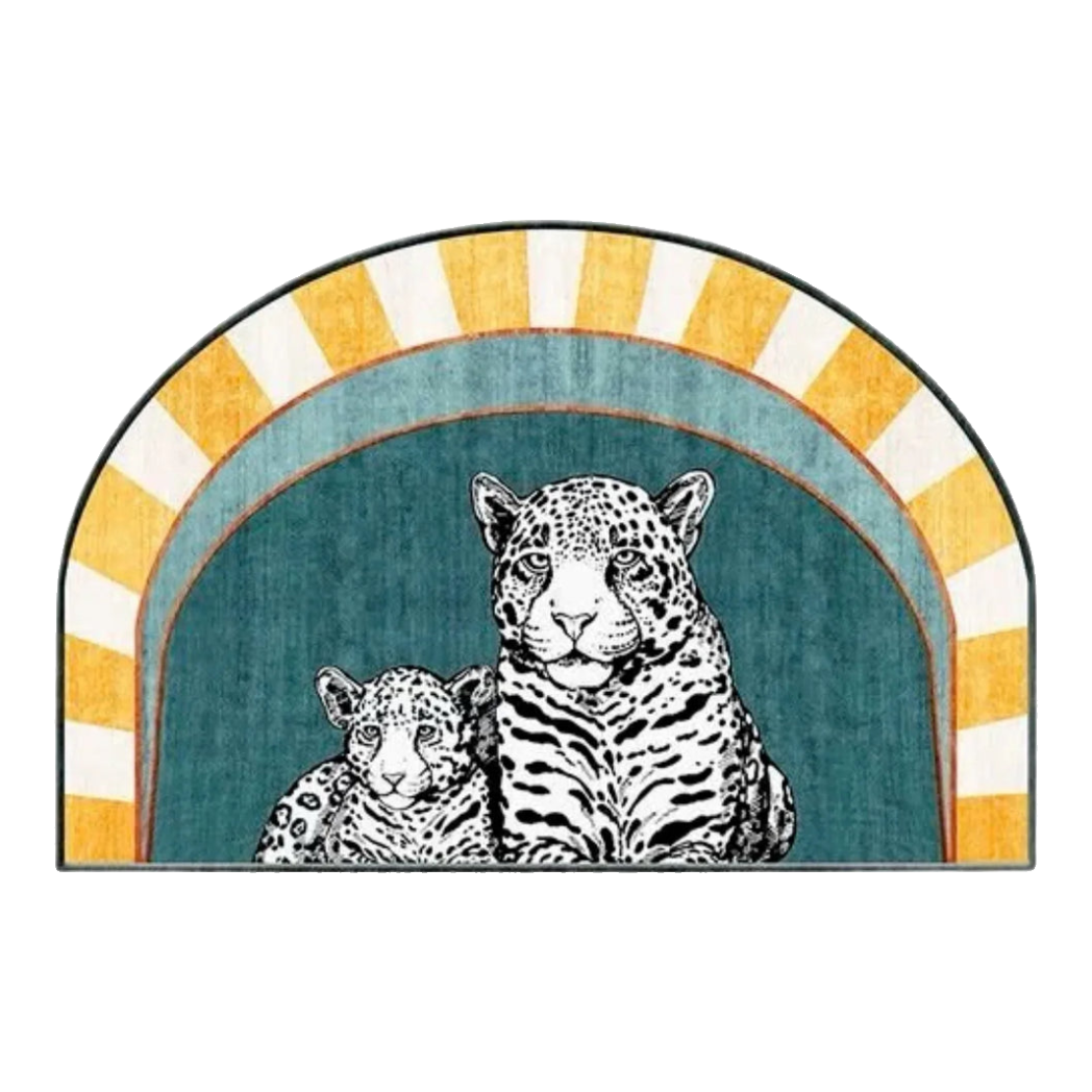 Thảm Cửa 80X120 - Deux Panthères De Cirque-THẢM CỬA-Đối tác tại Trung Quốc theo từng đơn đặt hàng-CẬU HAI HOME DECOR