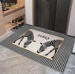Thảm Cửa Da 100X120 - Hound Zebra-CẬU HAI HOME DECOR