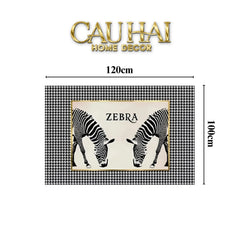 Thảm Cửa Da 100X120 - Hound Zebra-CẬU HAI HOME DECOR