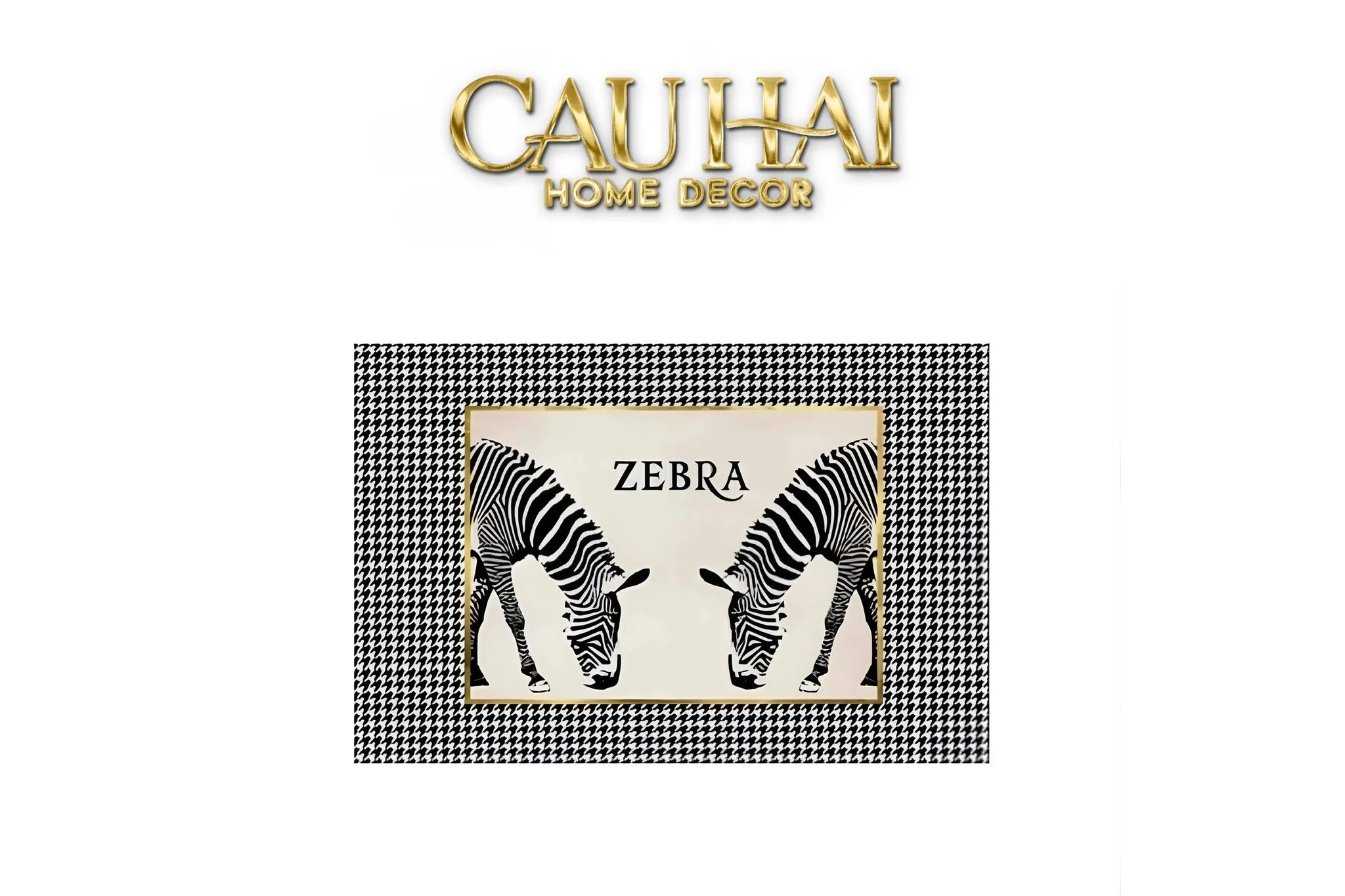 Thảm Cửa Da 100X120 - Hound Zebra-CẬU HAI HOME DECOR