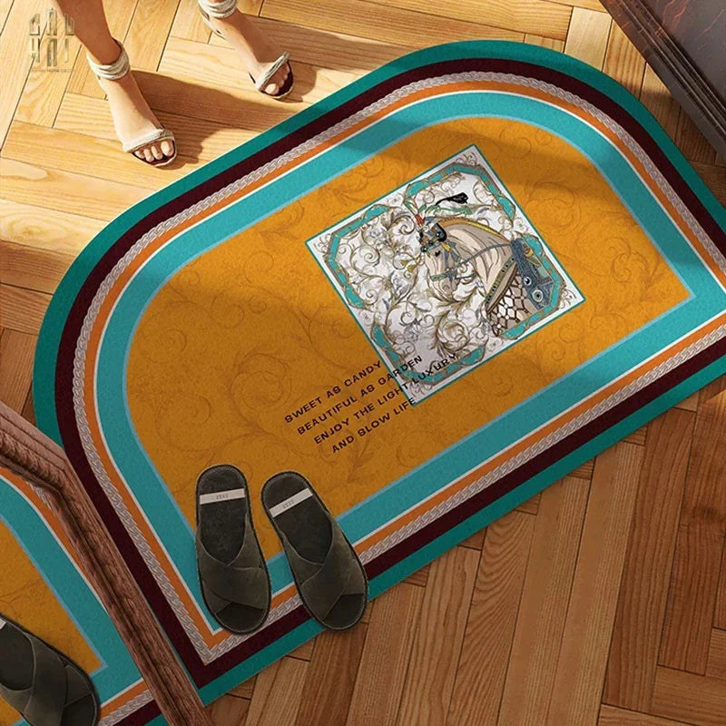 THẢM CỬA DA 50x80 - FLEUR DE CHEVAL - CẬU HAI HOME DECOR