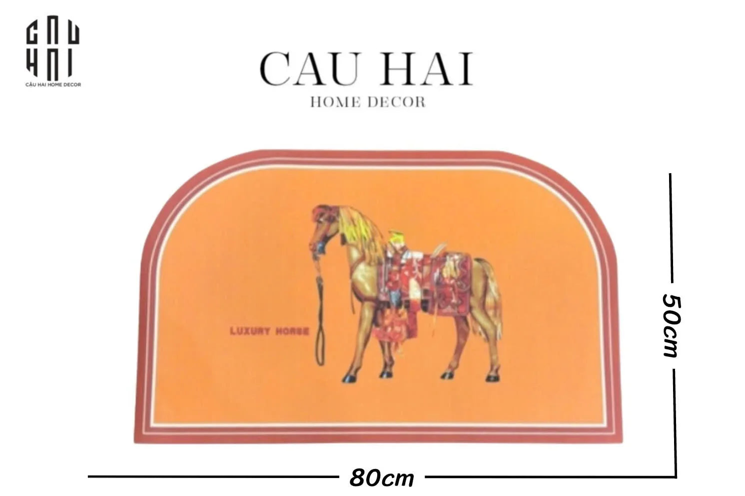 THẢM CỬA DA 50x80 - MON PETIT CHEVAL DOOR MAT - CẬU HAI HOME DECOR