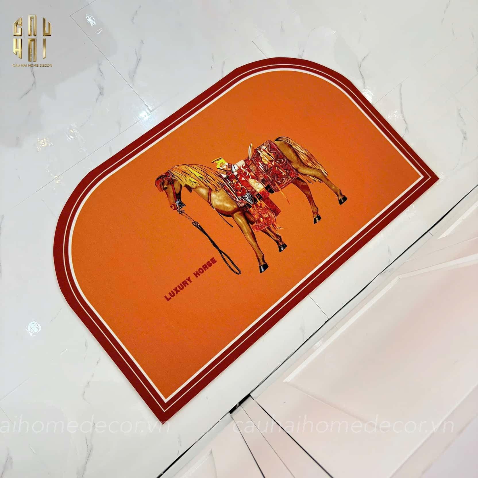 THẢM CỬA DA 50x80 - MON PETIT CHEVAL DOOR MAT - CẬU HAI HOME DECOR