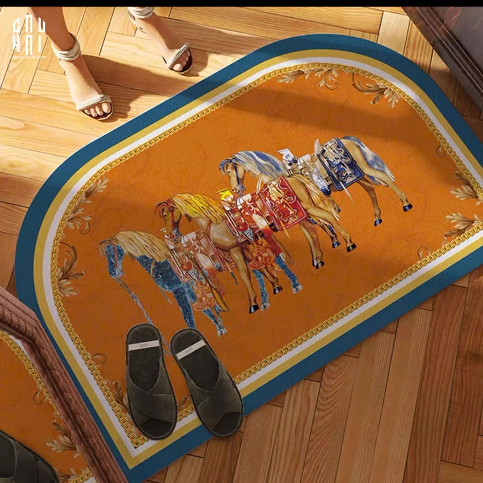 THẢM CỬA DA 50x80 - MON TROIS PETIT CHEVAL-CẬU HAI HOME DECOR
