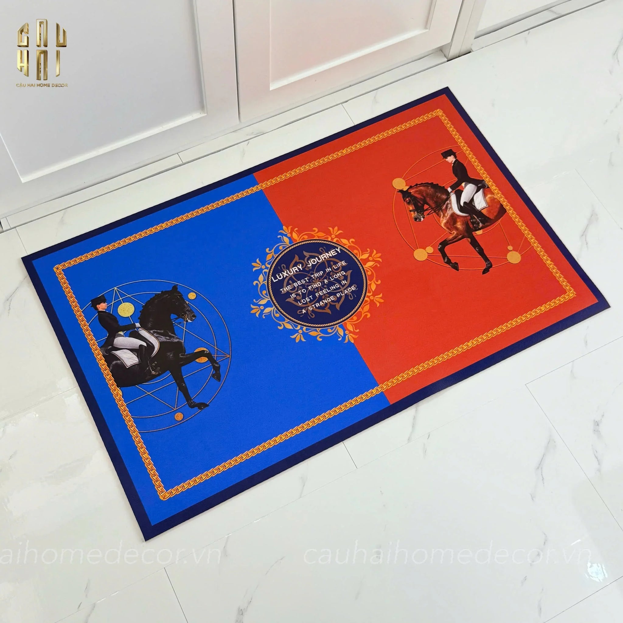 THẢM CỬA DA 50X80 - OB HORSEMAN DOOR MAT - CẬU HAI HOME DECOR