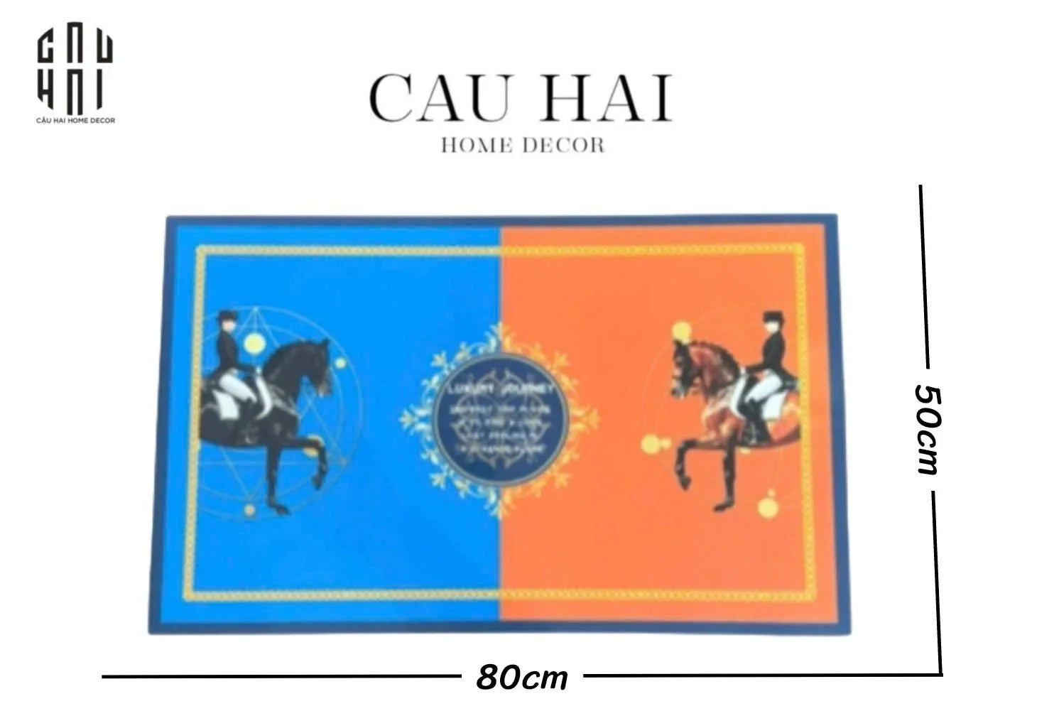 THẢM CỬA DA 50X80 - OB HORSEMAN DOOR MAT - CẬU HAI HOME DECOR