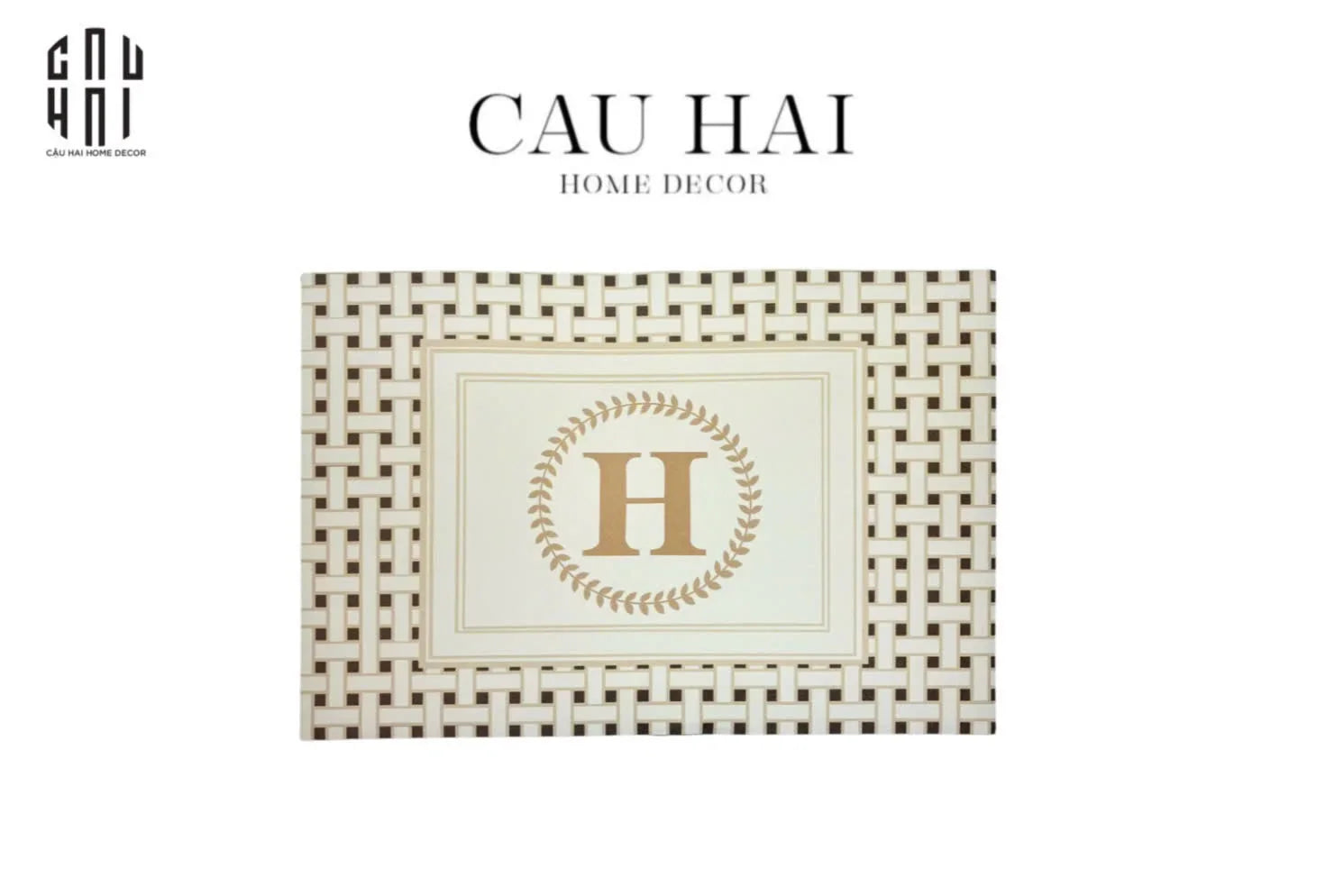 THẢM CỬA DA 60X90 - ICONIC BEIGE HELIOS DOOR MAT-CẬU HAI HOME DECOR