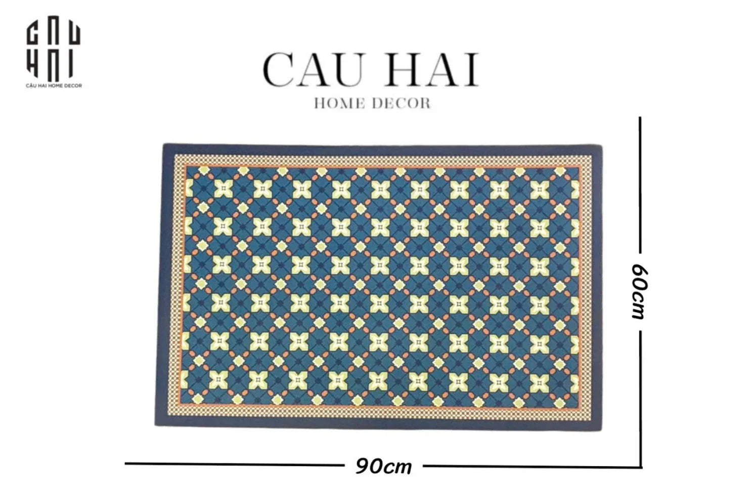THẢM CỬA DA 60X90 - LATTICE OF LUXURY DOOR MAT - CẬU HAI HOME DECOR