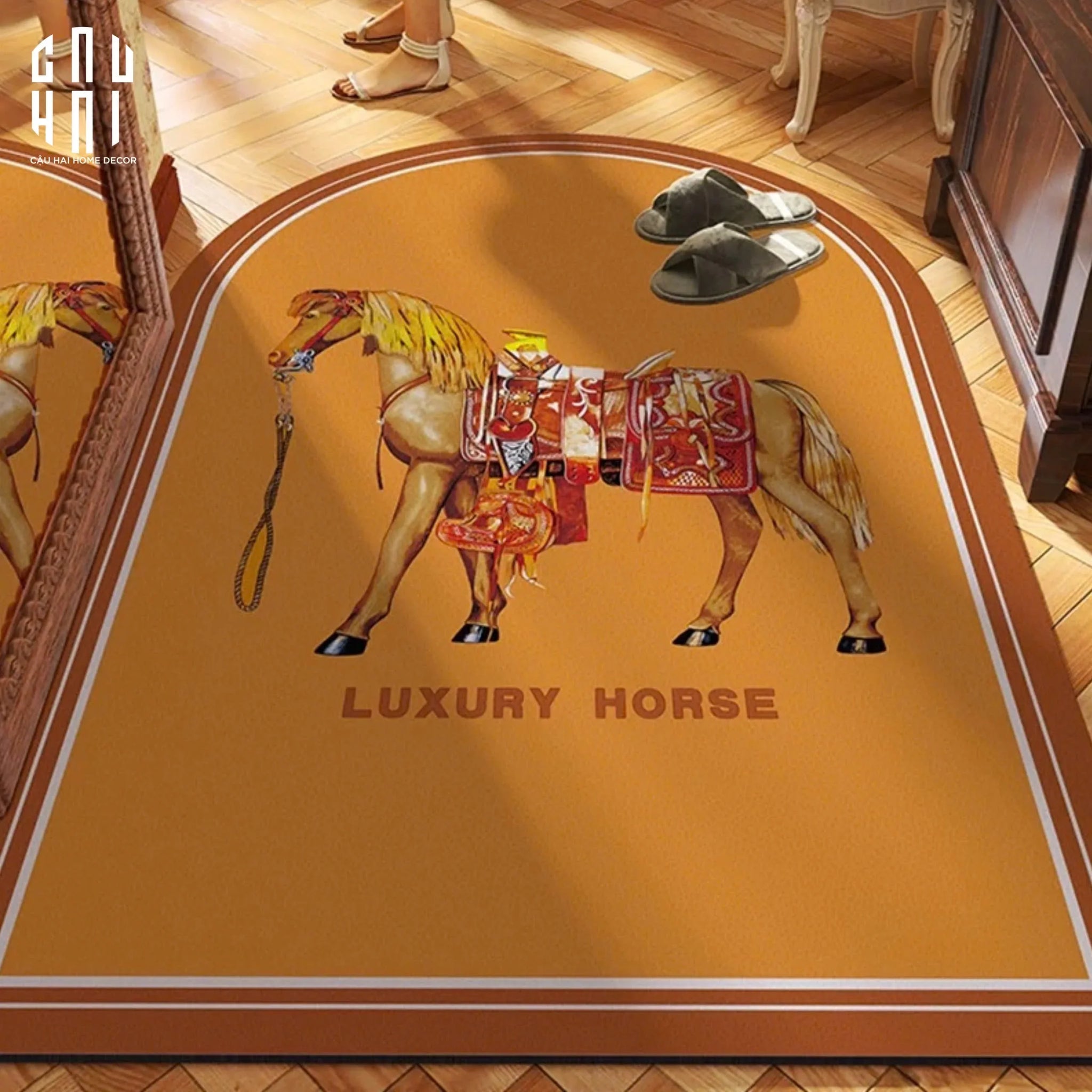 THẢM CỬA DA 80x120 - MON PETIT CHEVAL-CẬU HAI HOME DECOR