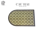 THẢM CỬA DA 90X120 OLIVE GREEN PETALS - CẬU HAI HOME DECOR