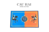 Thảm Cửa Da Cao Cấp 50X80 - OB Dou Polo Horseman-CẬU HAI HOME DECOR