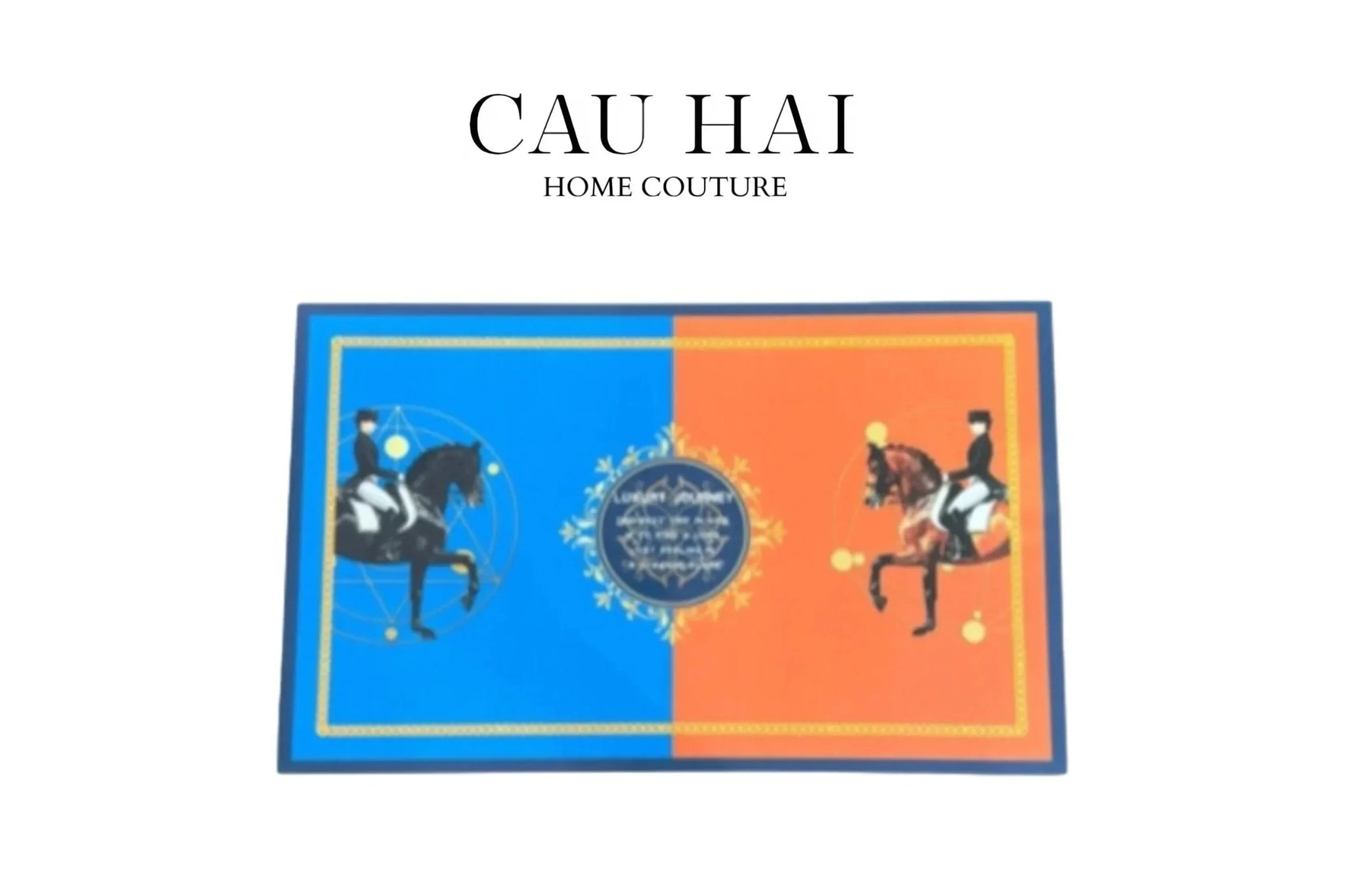 Thảm Cửa Da Cao Cấp 50X80 - OB Dou Polo Horseman-CẬU HAI HOME DECOR