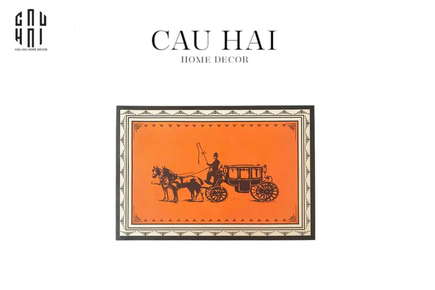 THẢM CỬA DA - DOOR MAT - 60x90 ULTRA LUXURY CHARIOT-CẬU HAI HOME DECOR