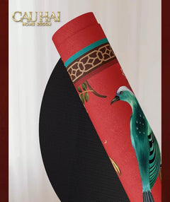 Thảm Cửa Da Thấm Hút Micro-Nappa Gen8 50X80 - Qing Dynasty Crimson Legacy-CẬU HAI HOME DECOR