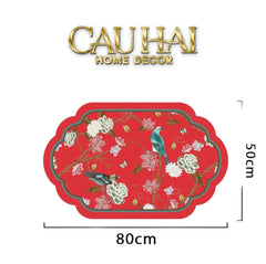 Thảm Cửa Da Thấm Hút Micro-Nappa Gen8 50X80 - Qing Dynasty Crimson Legacy-CẬU HAI HOME DECOR