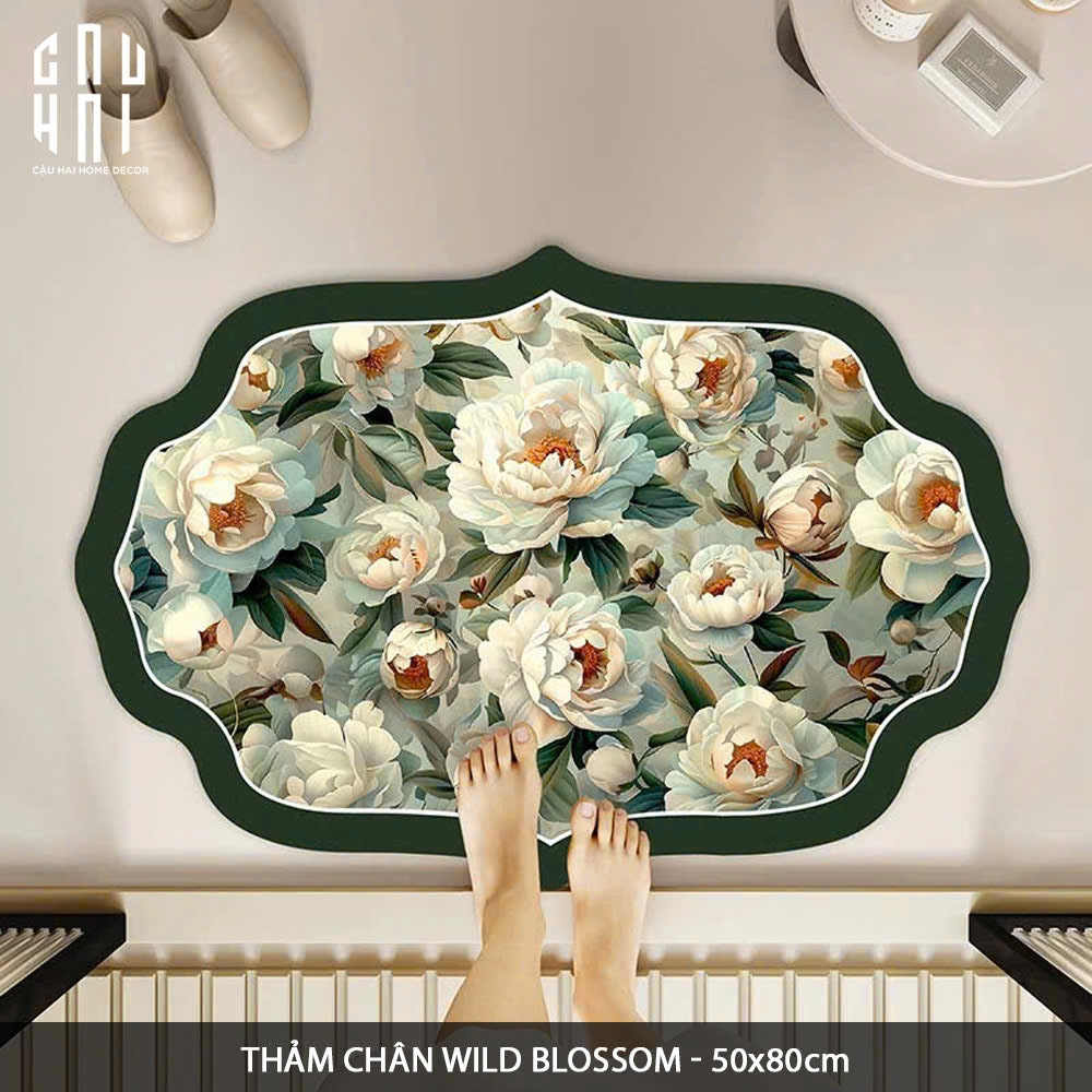 Thảm Cửa - Door Mat - 50X80 Wild Blossom-THẢM CỬA-Đối tác tại Trung Quốc theo từng đơn đặt hàng-CẬU HAI HOME DECOR