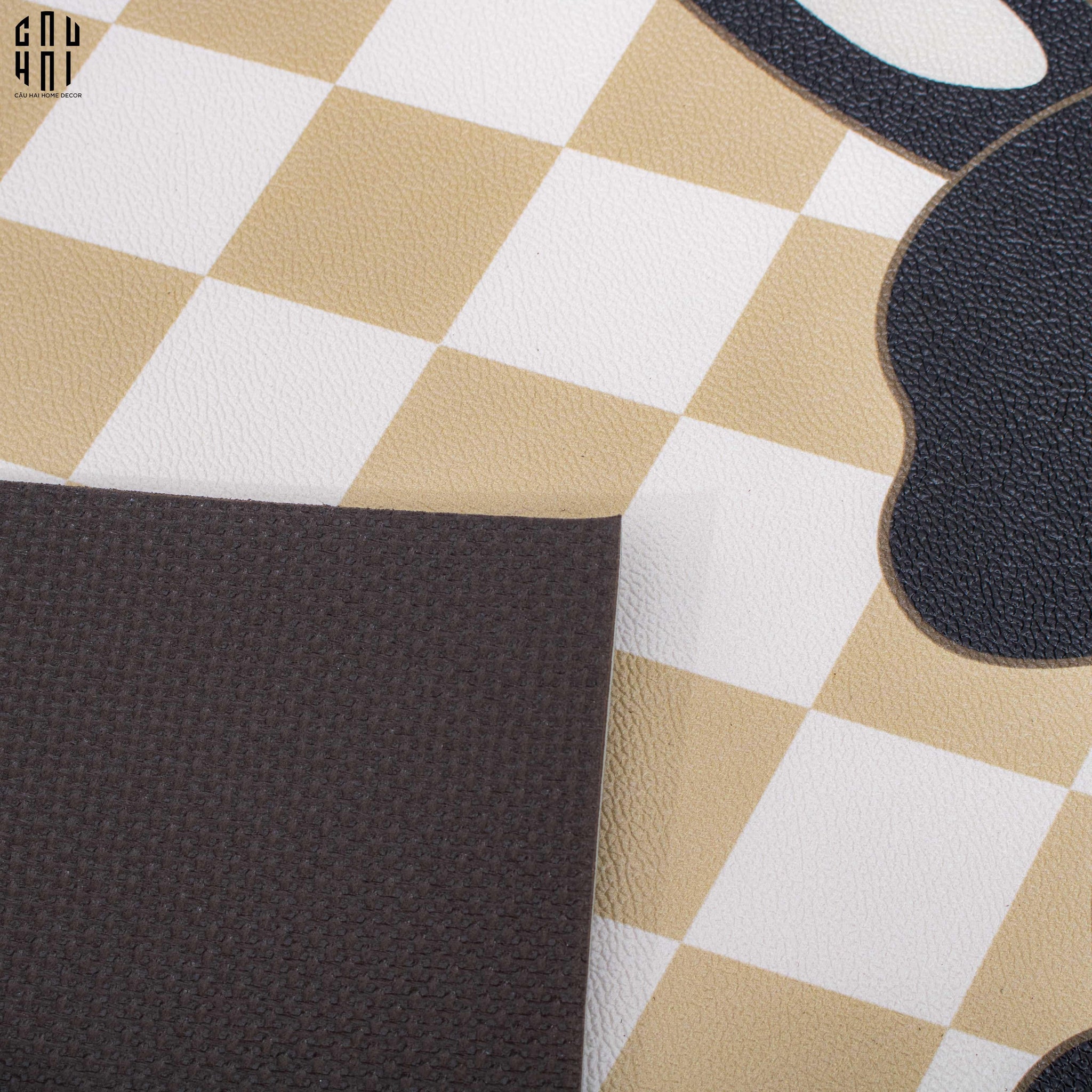 THẢM CỬA DA 60x120 GOLDEN BUNNY - RECTANGLE - CẬU HAI HOME DECOR