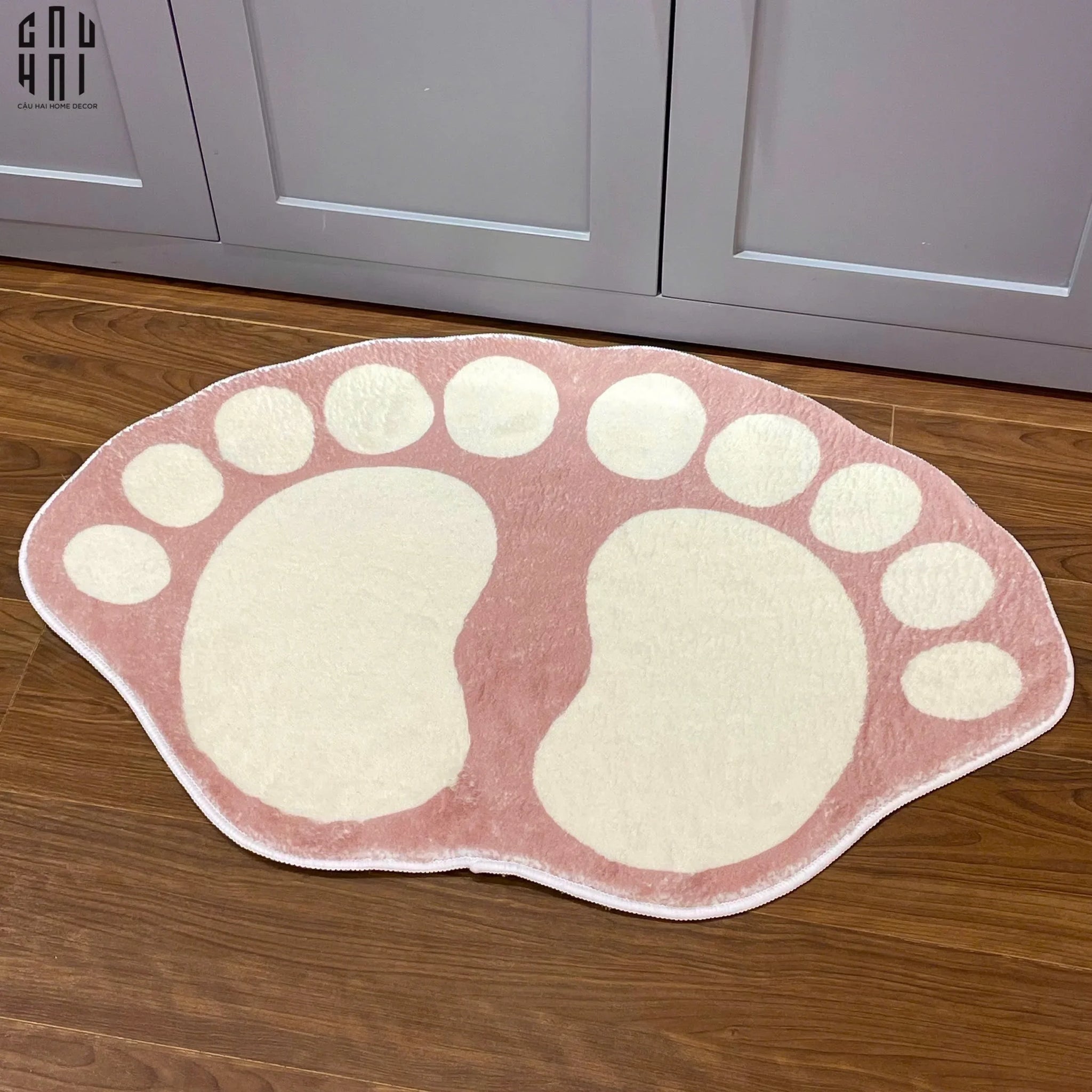 THẢM CỬA SỢI DỆT - DOOR MAT - 50x80 LOVEY FOOT-CẬU HAI HOME DECOR