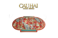 Thảm Cửa Micro Nappa Gen8 50x80 - Khổng Tước Hỷ Mãn Đường - Lantern Dynasty Paon-CẬU HAI HOME DECOR